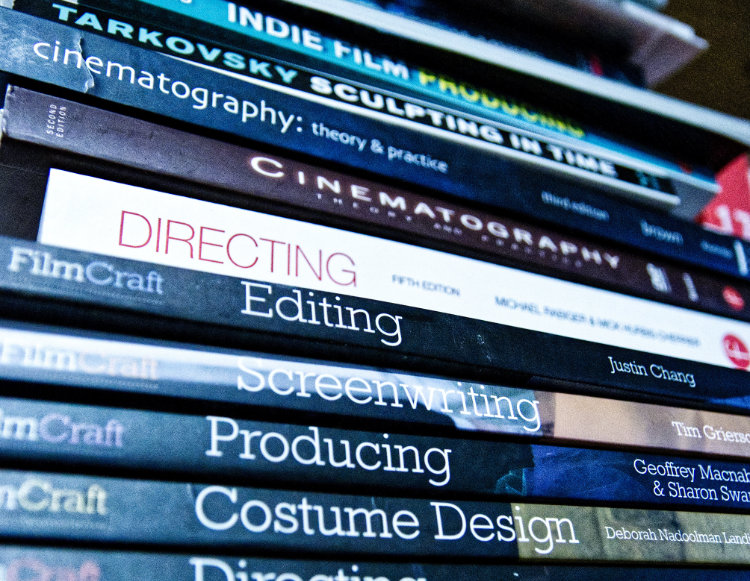 Some of the technical reference books used during the making of the feature film The Silence After Life